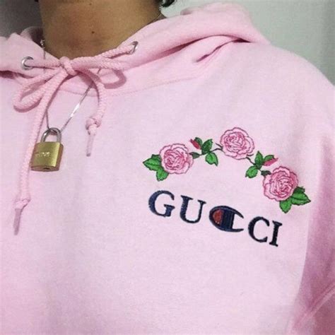 gucci rose hoodie aliexpress